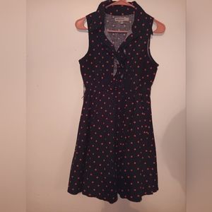 Polka Dot Kneew Length Dress